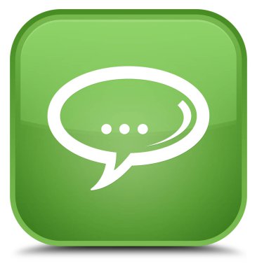 Sohbet simgesi özel yumuşak yeşil kare düğme