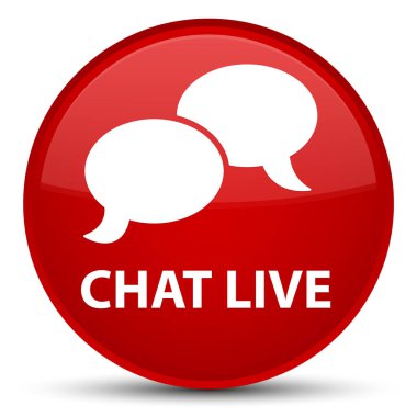 Sohbet canlı özel kırmızı yuvarlak düğmesi