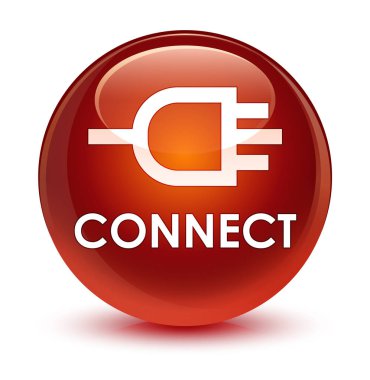 Cam gibi kahverengi yuvarlak düğmesini bağlanmak