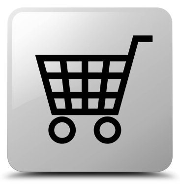 E-ticaret simgesi Beyaz kare düğme