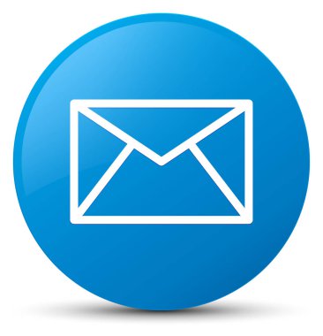 E-posta simgesi mavi düğme mavi