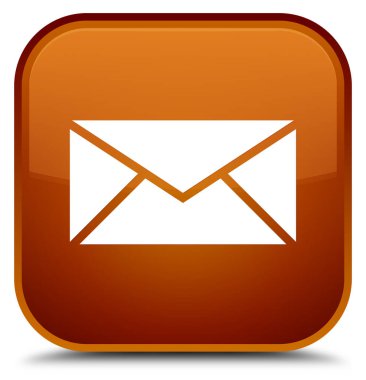 E-posta kutsal kişilerin resmi özel kahverengi kare düğme