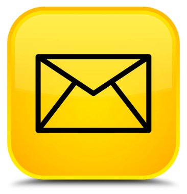 E-posta kutsal kişilerin resmi özel sarı kare düğme