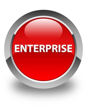 Kurumsal parlak kırmızı yuvarlak düğme