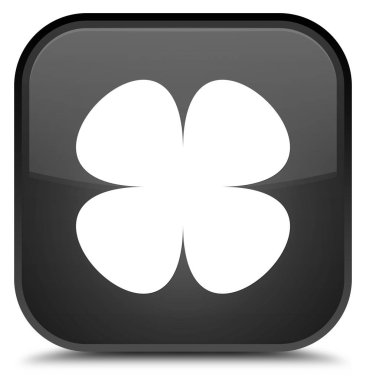 Çiçek yaprak kutsal kişilerin resmi özel siyah kare düğme