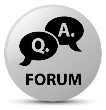 Forum (soru cevap balonu simgesinin) beyaz yuvarlak düğmesi