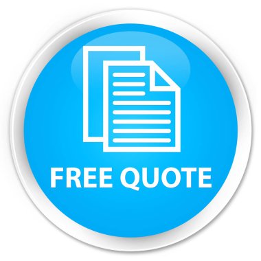 Ücretsiz fiyat teklifi sigorta primi camgöbeği mavi yuvarlak düğmesi