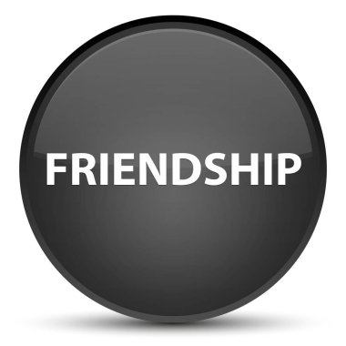 Dostluk özel siyah yuvarlak düğmesi