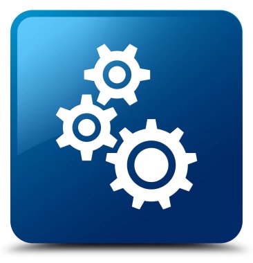 Gears'ı simgesi mavi kare düğme