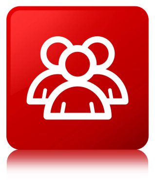 Grup simgesi kırmızı kare düğmesini