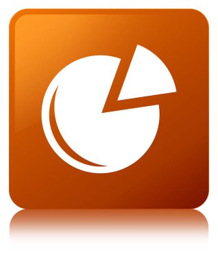 Grafik simge kahverengi kare düğme