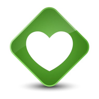 Kalp kutsal kişilerin resmi zarif yumuşak yeşil elmas düğme