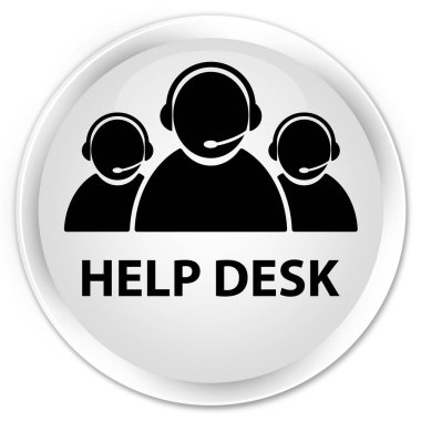 Resepsiyon (müşteri bakım ekibi simgesi) premium düğmesini beyaz yardımcı