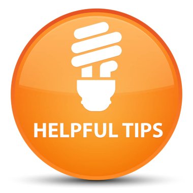 Yararlı ipuçları (ampul simgesi) özel turuncu yuvarlak düğmesine