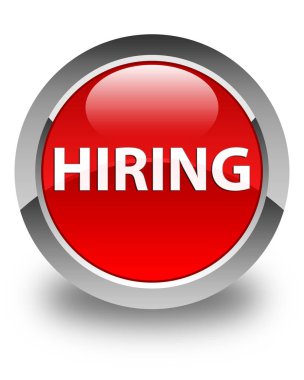 Parlak kırmızı yuvarlak düğme işe