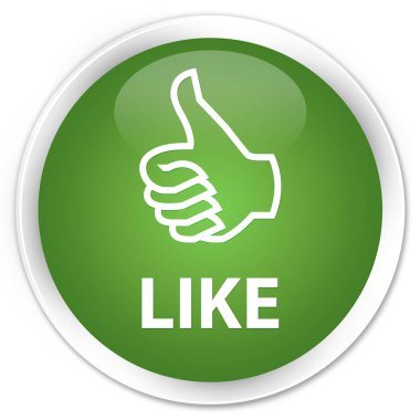 Premium gibi yumuşak yeşil yuvarlak düğmesi