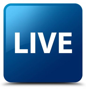 Canlı mavi kare düğme