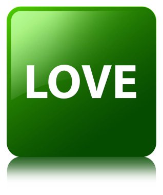 Aşk yeşil kare düğme