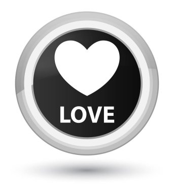 Aşk ilk siyah yuvarlak düğmesi