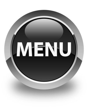 Menü parlak siyah yuvarlak düğme