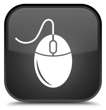 Fare simgesi özel siyah kare düğme
