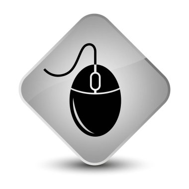 Fare simgesi zarif beyaz elmas düğmesini