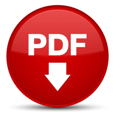 PDF download simgesi özel kırmızı yuvarlak düğmesi