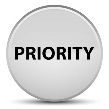 Öncelik özel beyaz yuvarlak düğmesini