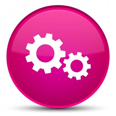 İşlem simgesi özel pembe yuvarlak düğmesi