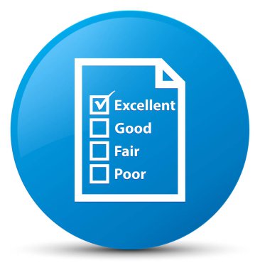 Soru formu simgesi mavi mavi yuvarlak düğmesi