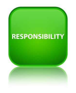 Sorumluluk özel yeşil kare düğme