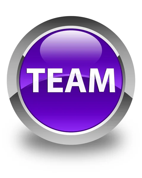 Team glossy purple round button — Stock Photo, Image