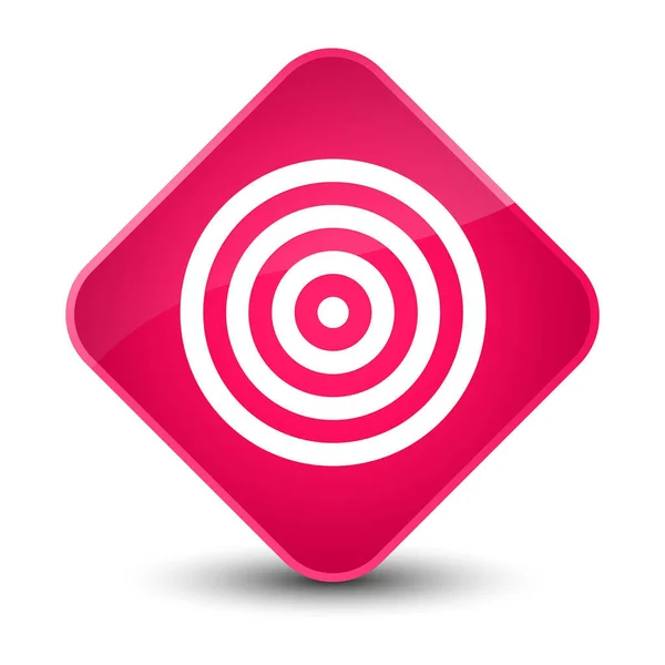 Objetivo icono elegante botón de diamante rosa — Foto de Stock
