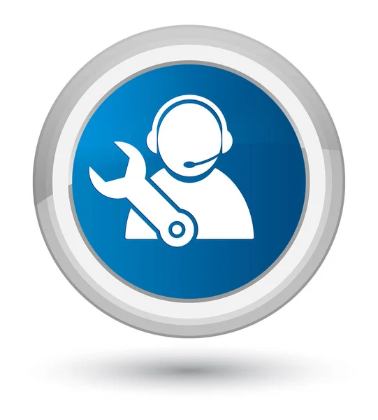 Tech support icon prime blue round button — Stock Photo, Image