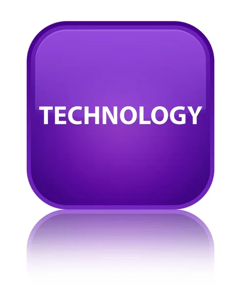 Tecnologia speciale pulsante quadrato viola — Foto Stock