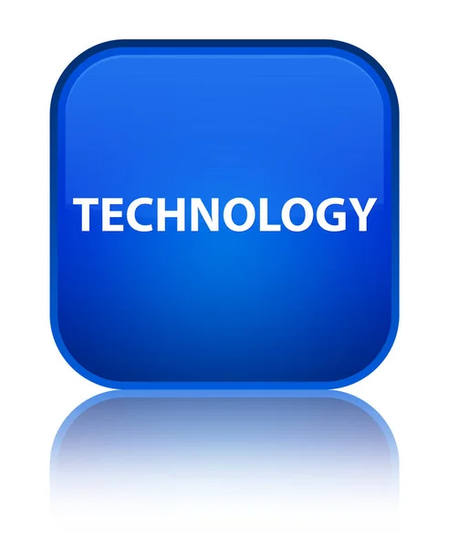 Teknik speciella blå fyrkantiga knappen — Stockfoto