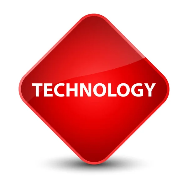 Technology elegant red diamond button — Stock Photo, Image