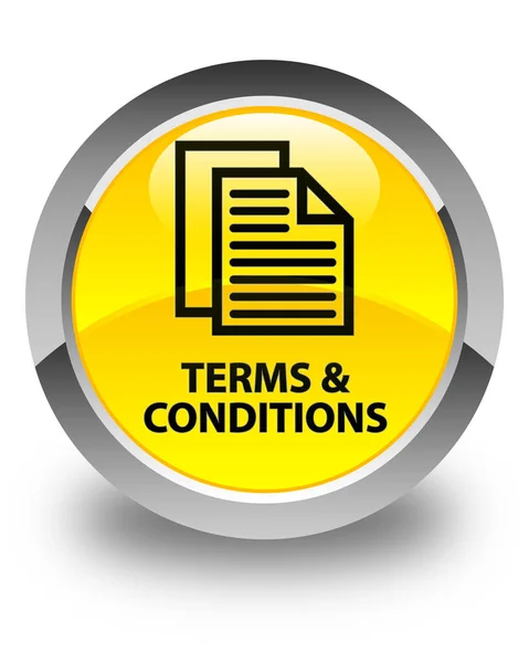 Terms and conditions (pages icon) glossy yellow round button