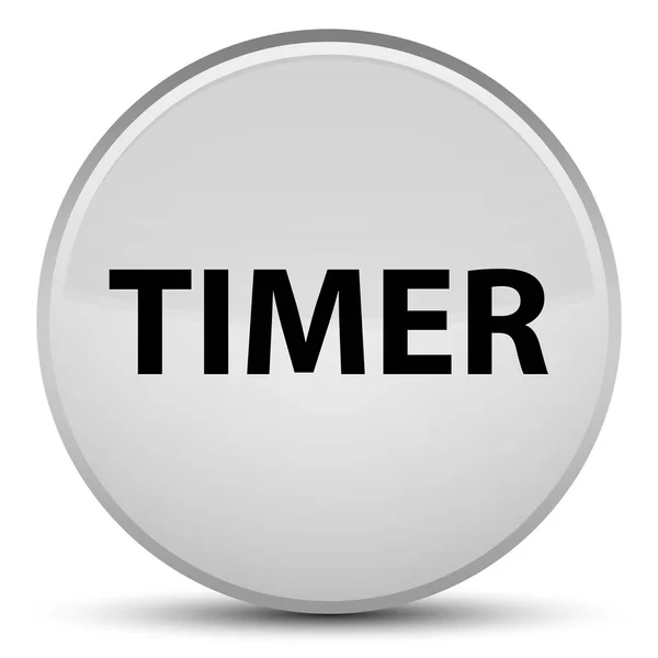 Timer speciale pulsante rotondo bianco — Foto Stock