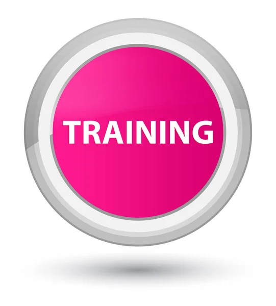 Training prime pink round button — Stock Photo, Image