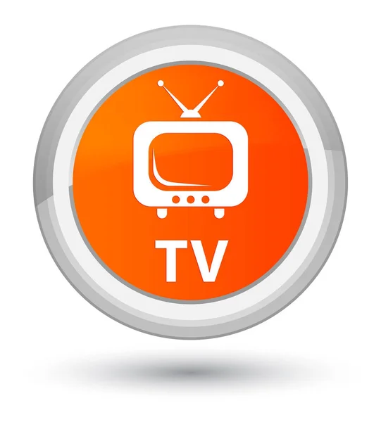 TV Oranje ronde knop prime — Stockfoto