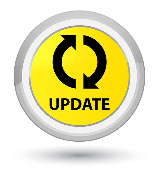 Actualizar botón redondo amarillo primo —  Fotos de Stock
