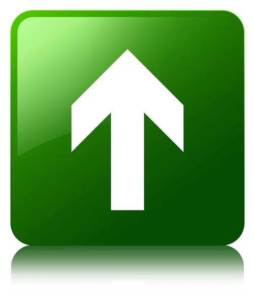 Upload arrow icon green square button — Stock Photo, Image