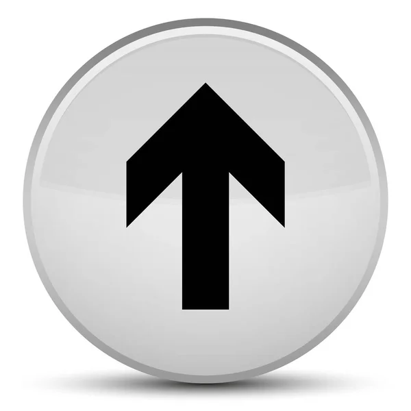 Subir flecha icono especial blanco botón redondo — Foto de Stock