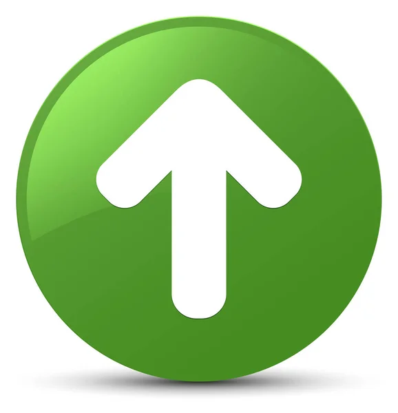Uploaden van pijl pictogram zachte groene, ronde knop — Stockfoto