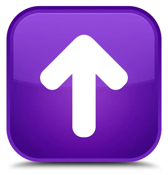 Upload arrow icon special purple square button — Stock Photo, Image