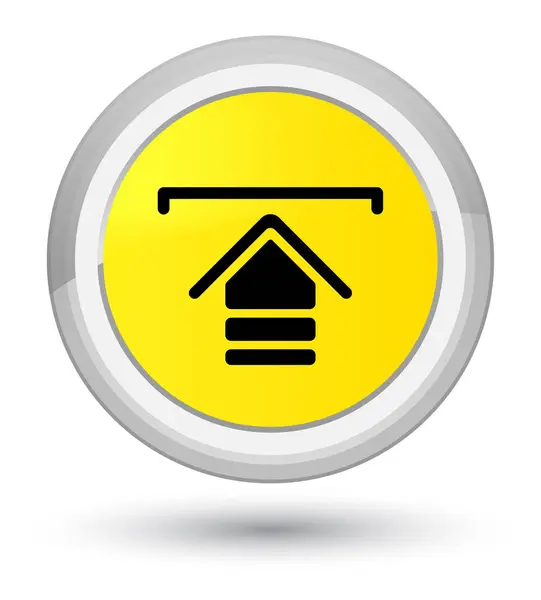 Carregar ícone botão redondo amarelo primo — Fotografia de Stock