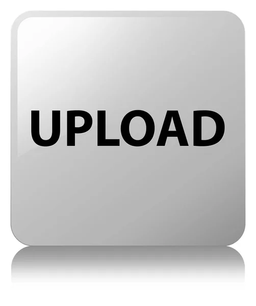 Upload white square button — Stock Photo, Image