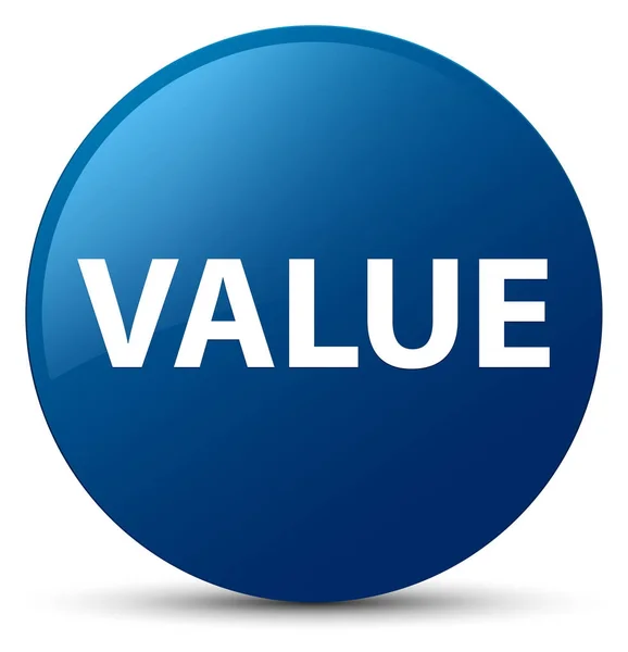 Value blue round button — Stock Photo, Image