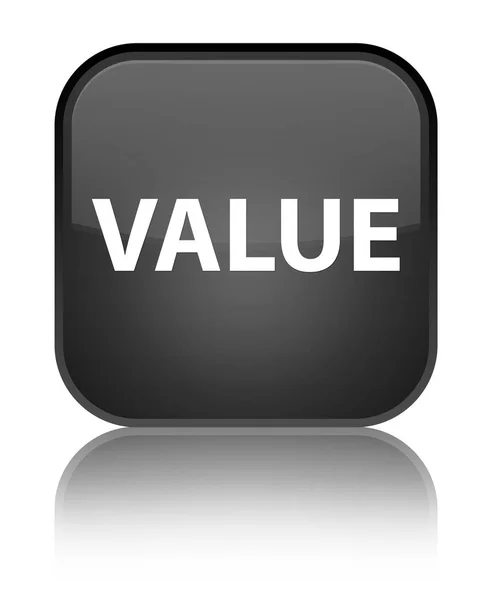 Value special black square button — Stock Photo, Image